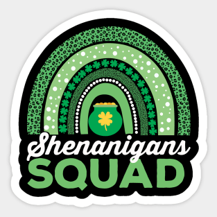 Shenanigans Squad St Patrick's Day Rainbow Team Sticker